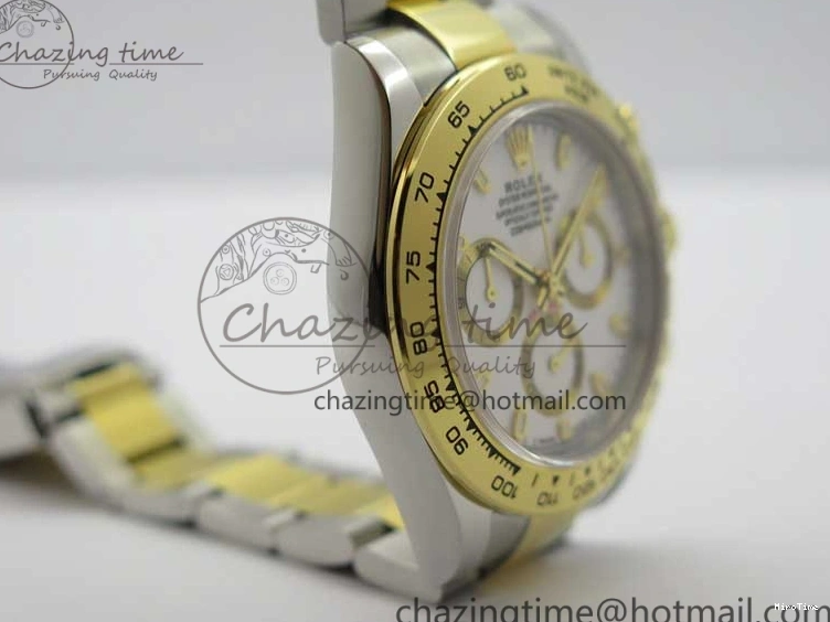 MiroTime 0420 Daytona 116503 SS YG Noob 1:1 Best Edition 904L SS Case and Bracelet White Dial SA4130 V WellDesigned 3176